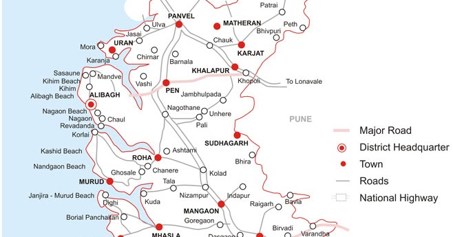 Raigad District Map With Villages Maharashtra's Villages: Talukas In Raigad District | Raigad District Map |  Maharashtra Villages