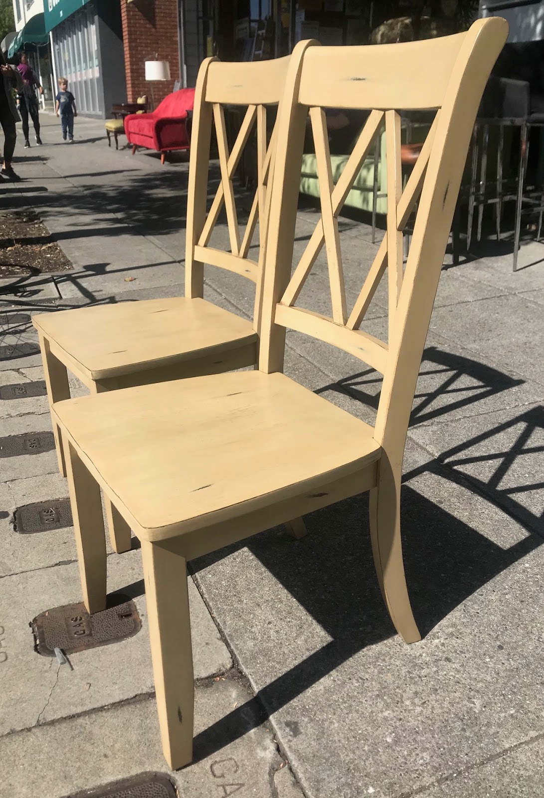 UHURU FURNITURE & COLLECTIBLES **SOLD** 29630 Pair of 19” Wide Cross