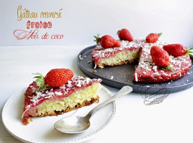 Gâteau renversé fraises