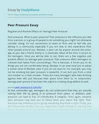 peer pressure narrative essay