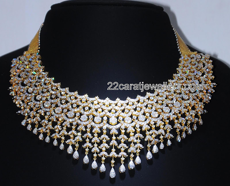 Diamond Necklaces by Malabar Gold Jewelry - Jewellery Designs