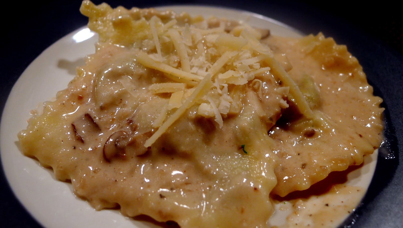 newFOOD tuesdayz Mushroom and Pancetta Ravioli