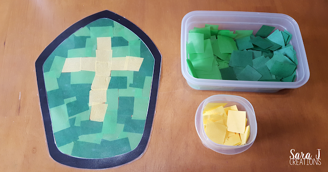 St. Patrick's Miter is the perfect craft for Catholic kids. This stained glass craft is perfect for decorating for St. Patrick's Day.