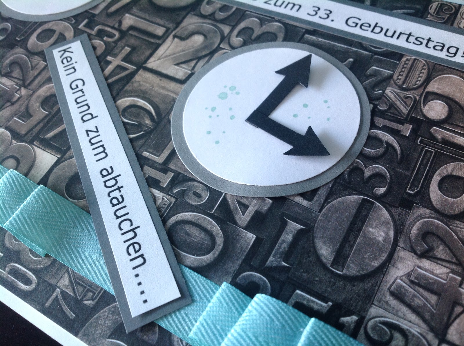 Kristin Stempelmädels Geburtstagskarte zum 33. Geburtstag für einen