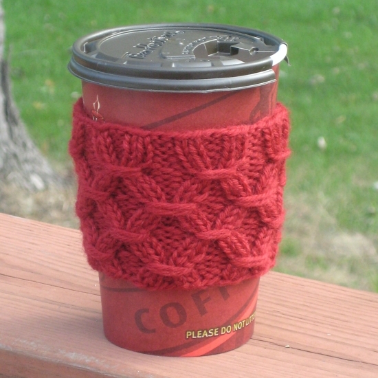 knit coffee sleeve
