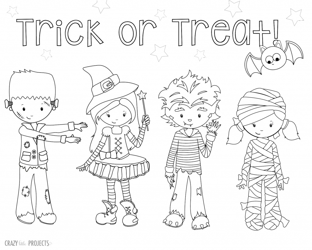 Trick Or Treat Printable Colouring Sheets // Halloween With Hannah