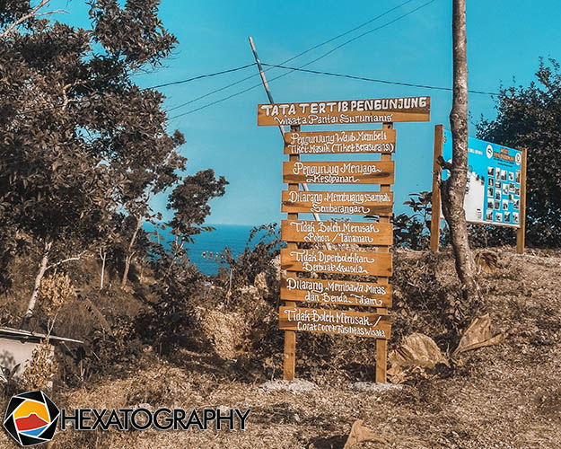 Tata Tertib Pengunjung Panorama Pantai Surumanis, Desa Pasir, Kecamatan Ayah, Kabupaten Kebumen