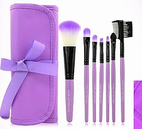 Purple Portable Makeup Brush Set, Makeup Brushes