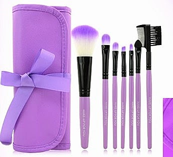 Purple Portable Makeup Brush Set, Makeup Brushes