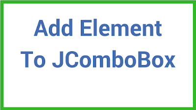 add item to jcombobox in java