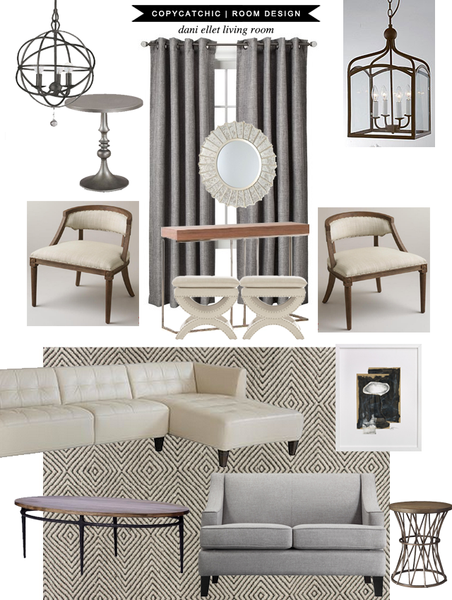 Copy Cat Chic Clients: Dani Ellet Living and Dining Room 040814