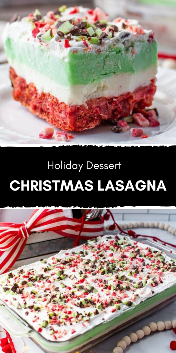 Christmas Lasagna Layered Dessert