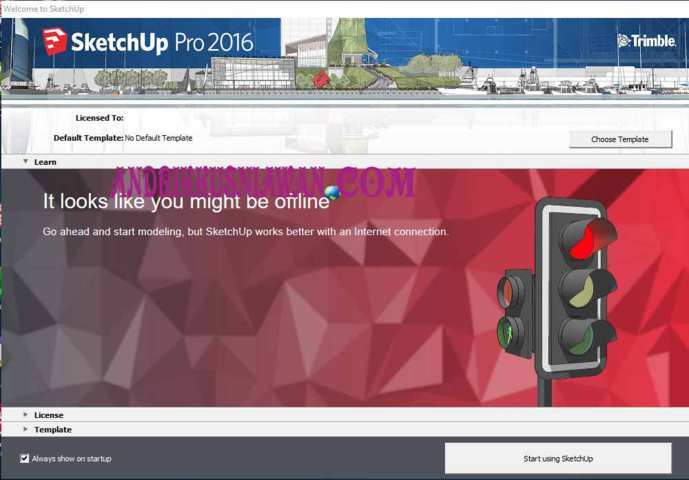 Cara aktivasi sketchup 2016 ?