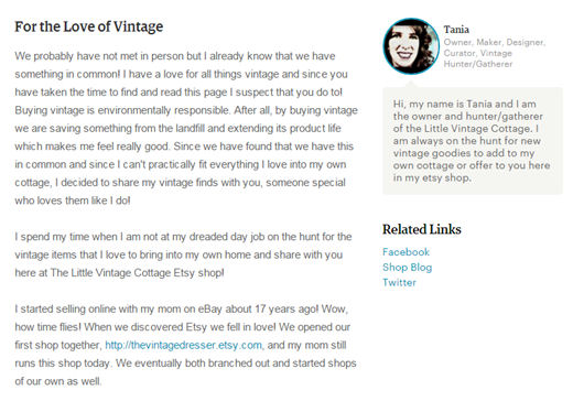 Rocking Your Etsy Shop Adding An About Page Etsypedia
