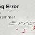Error Spotting and Correction : English