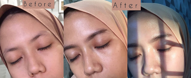 review hasil pemakaian d'alba first spray serum