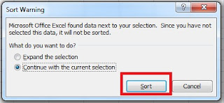 What is the use of Excel Sort and Filter Option in Hindi