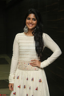 Megha Akash in beautiful White Anarkali Dress at Pre release function of Movie LIE ~ Celebrities Galleries 006