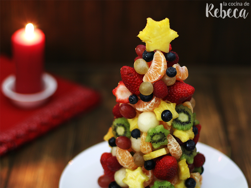 La cocina de Rebeca: Árbol de Navidad de frutas
