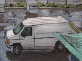 White Van, 12 x 16 inches, oil on canvas, 2000, David Dunn