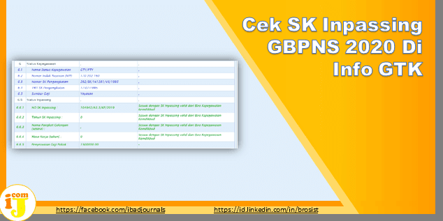 Cek SK Inpassing GBPNS 2020 Di Info GTK