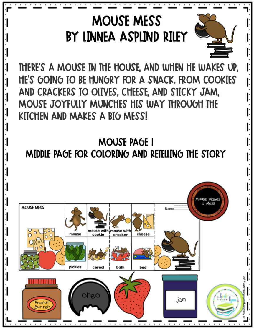 MOUSE MESS BOOK CRAFT Book Units By Lynn MOUSE MESS BOOK CRAFT Book Units By Lynn