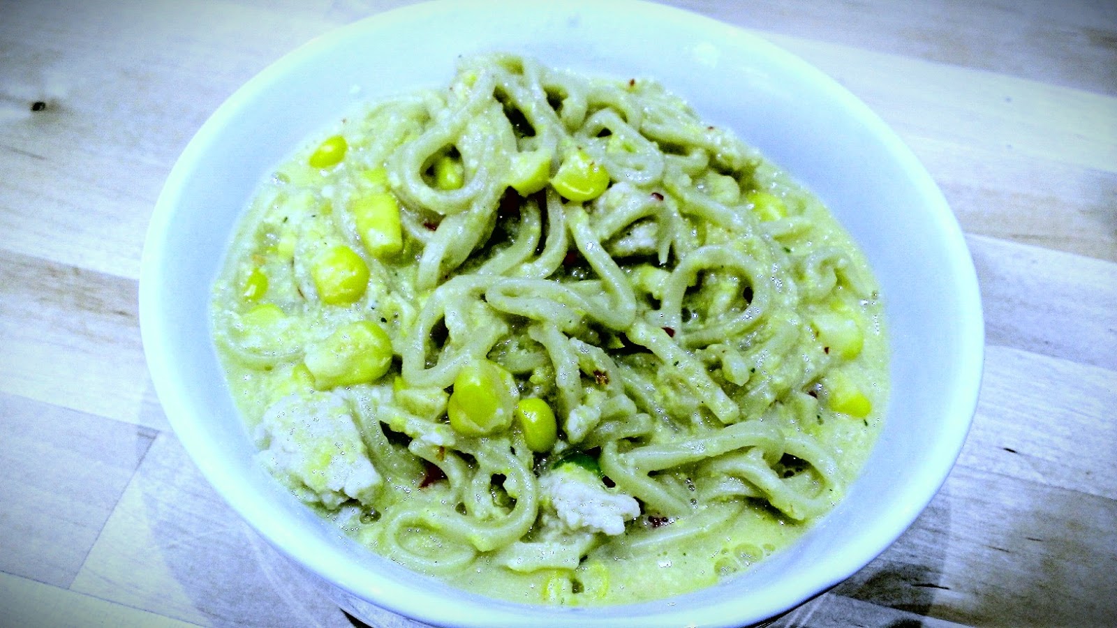 Everything Goes With Toast Quorn corn chowder with noodles