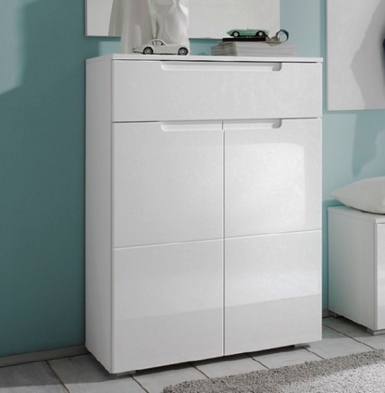 Schmaler Schuhschrank Weiß