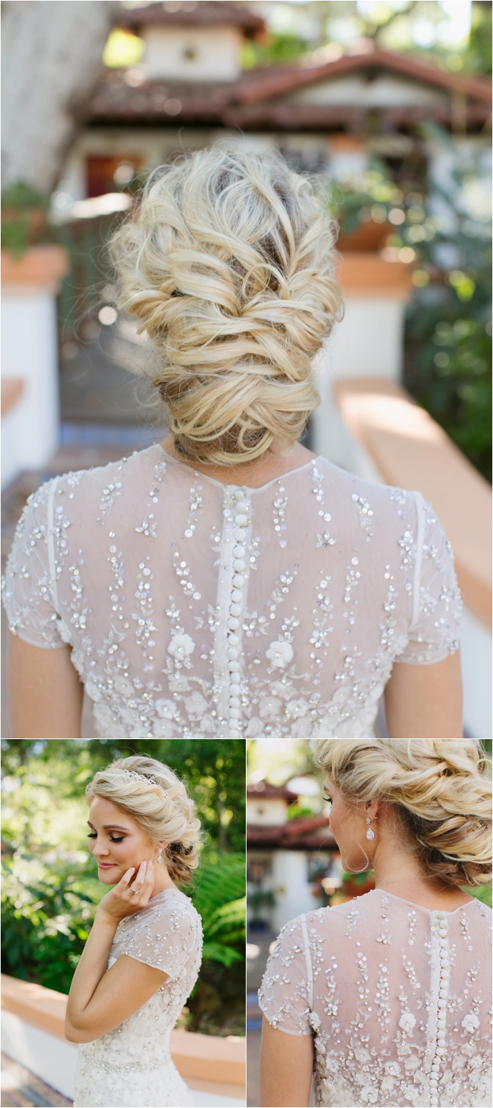 Rancho Las Lomas Wedding Inspiration | Elegant Bridal Hair Up-do | Damaris Mia Photography