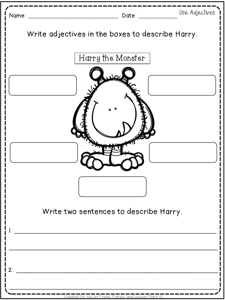 Frogs, Fairies, and Lesson Plans: Adjectives – 5 Fun Activities to do