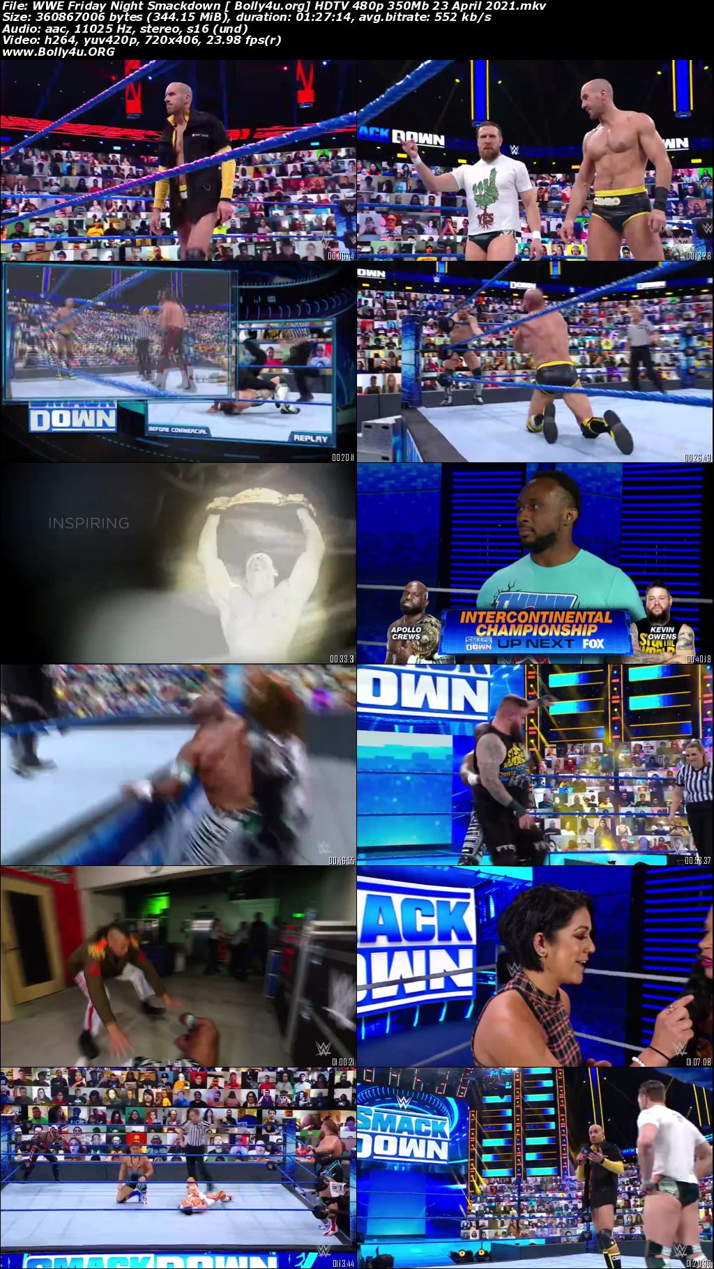 WWE Friday Night Smackdown HDTV 480p 350Mb 23 April 2021 Download