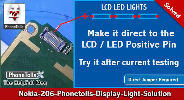 nokia 206 lcd light problem jumper ways phonetolls