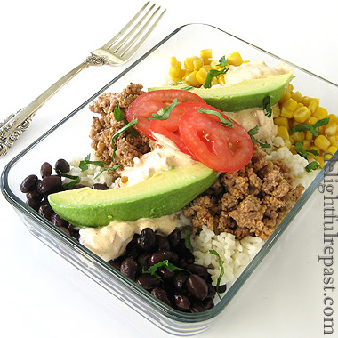 Lunchbox Burrito Bowls, MOMables, Recipe