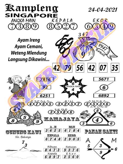 Syair Sgp Hari Ini Sabtu 24 April 2021 Opesia Official