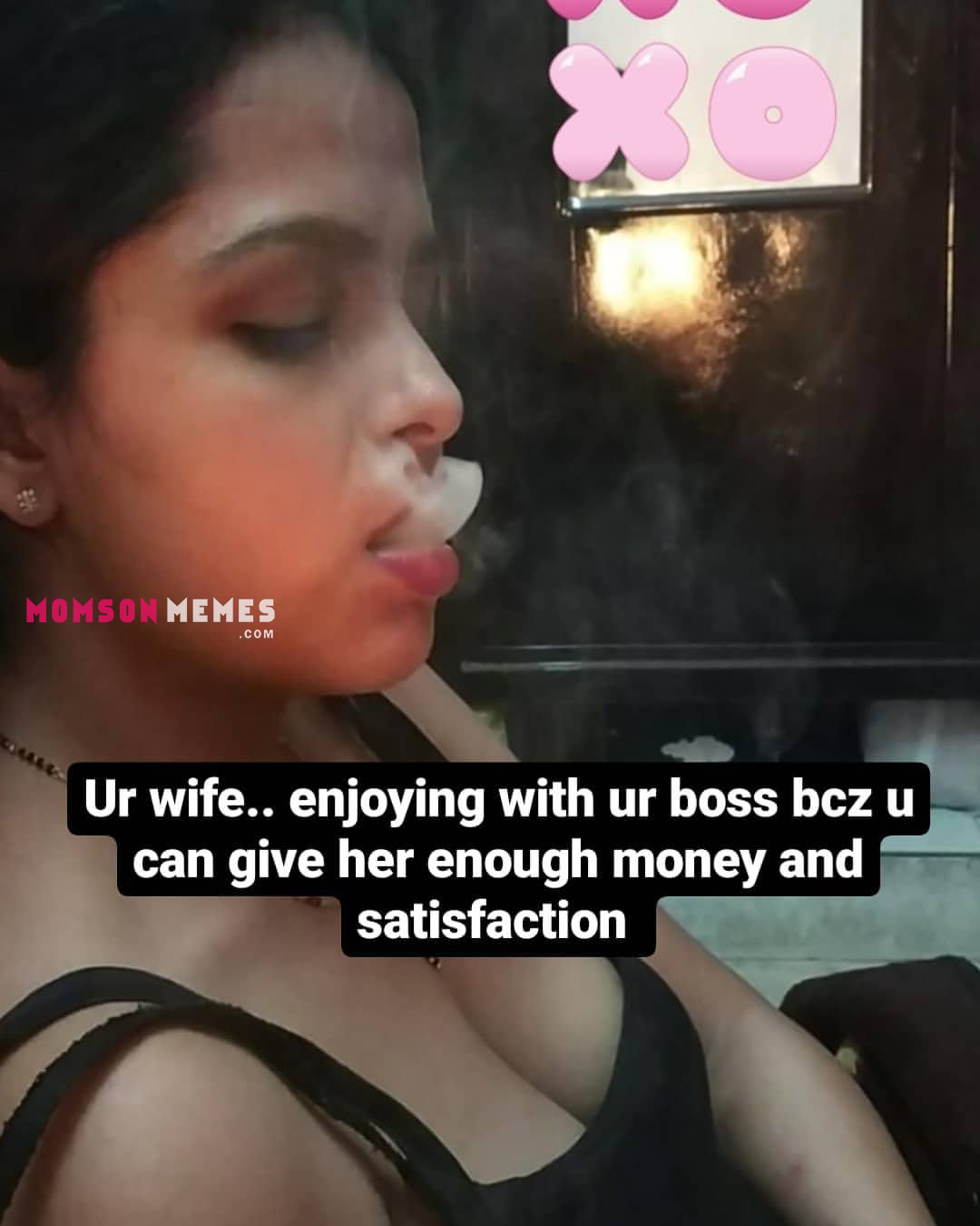 Wife enjoying with your boss!