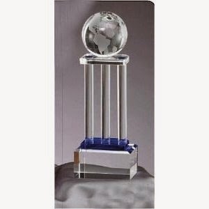 Cool Blue Globe Pillar Award