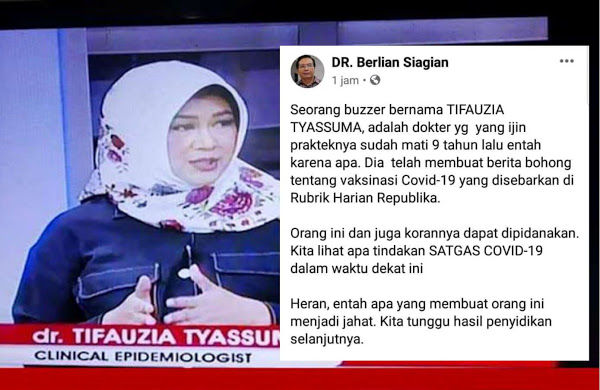 Difitnah Jadi Buzzer, dr. Tifa Beri Jawaban Telak Difitnah Jadi Buzzer, dr. Tifa Beri Jawaban Telak