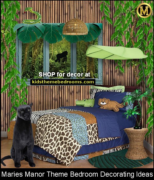 Decorating theme bedrooms Maries Manor jungle theme bedrooms safari jungle themed wild