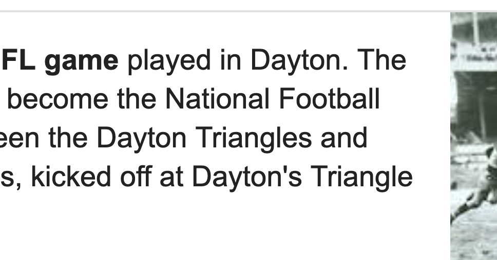 free to find truth 103 The first NFL game ever played was on October