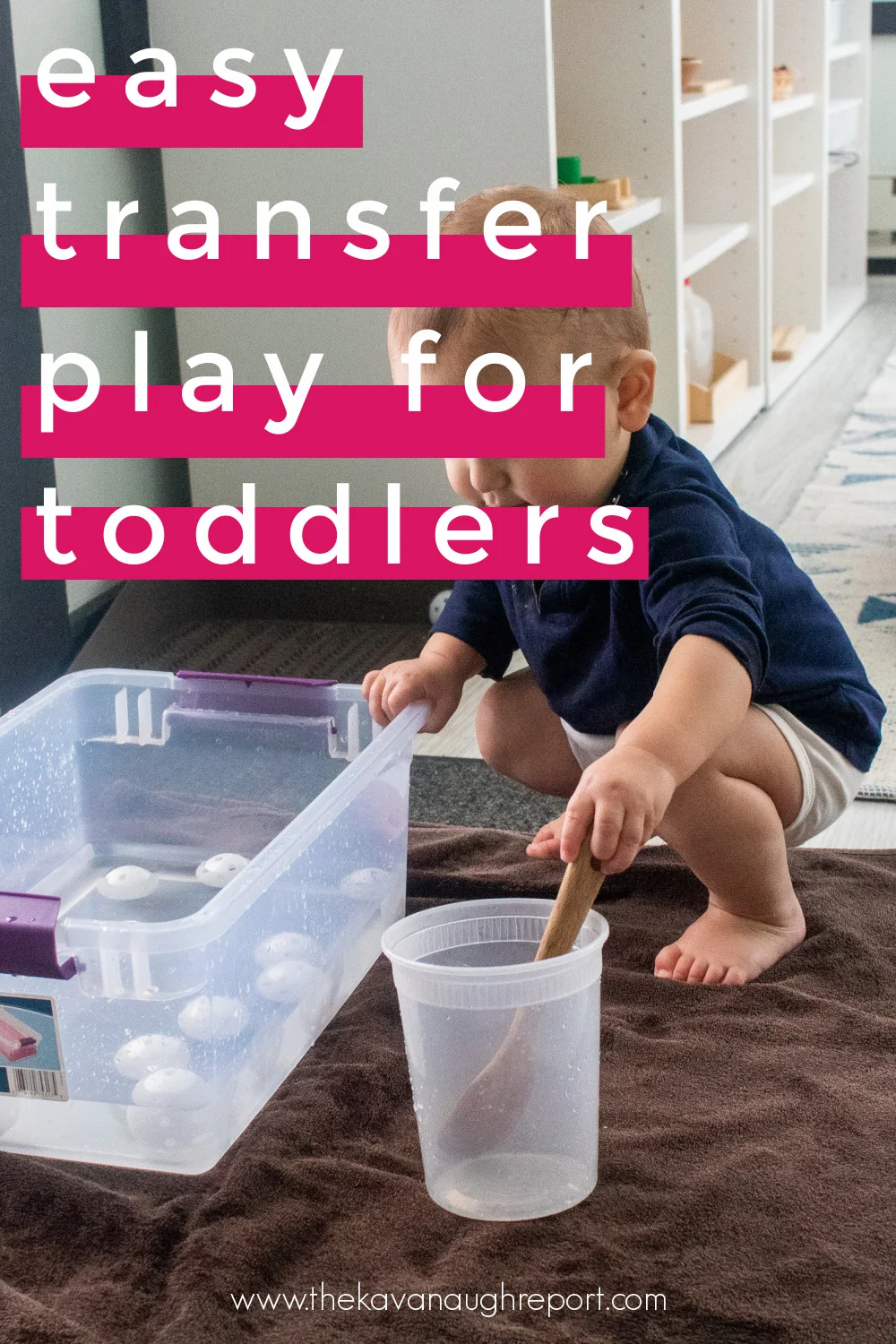 This Montessori friendly toddler activity is an easy to put together DIY that works on fine motor skills. Plus water play is an easy sensory bin idea.