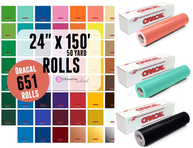 24" cameo 4 pro, cameo pro, oracal vinyl rolls, oracal 651, adhesive vinyl