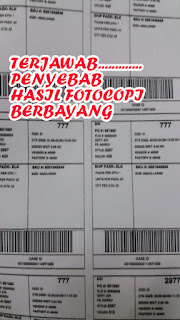 hasil fotocopy berbayang