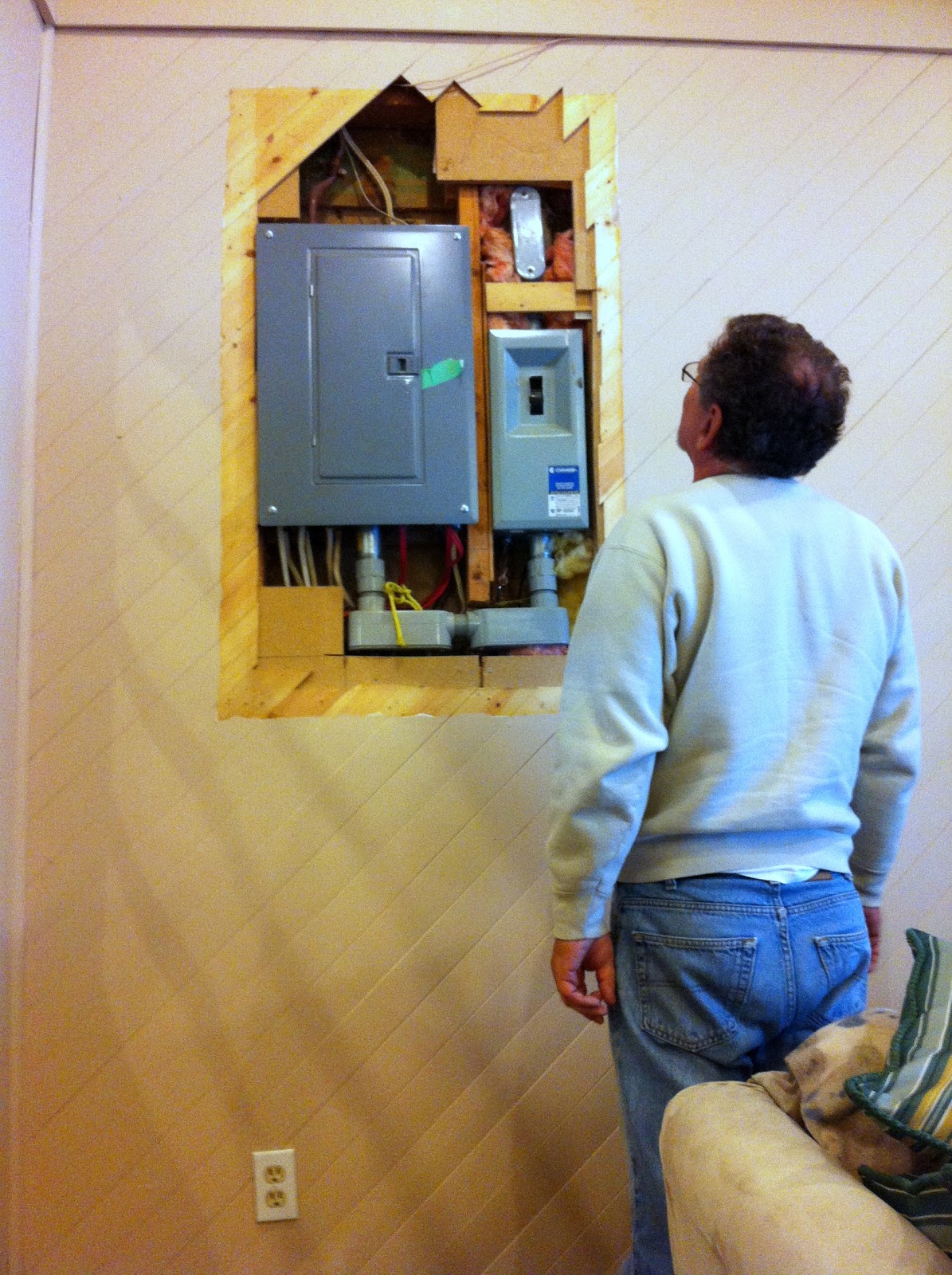 Hodge Podge Lodge Improving the ugly cupboard Electrical panel art