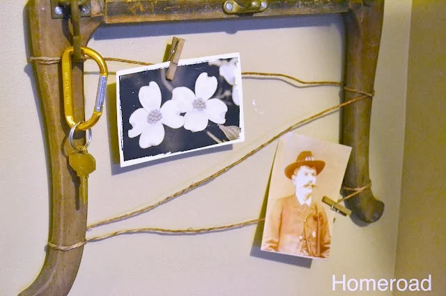 string to hold photos with clothespins