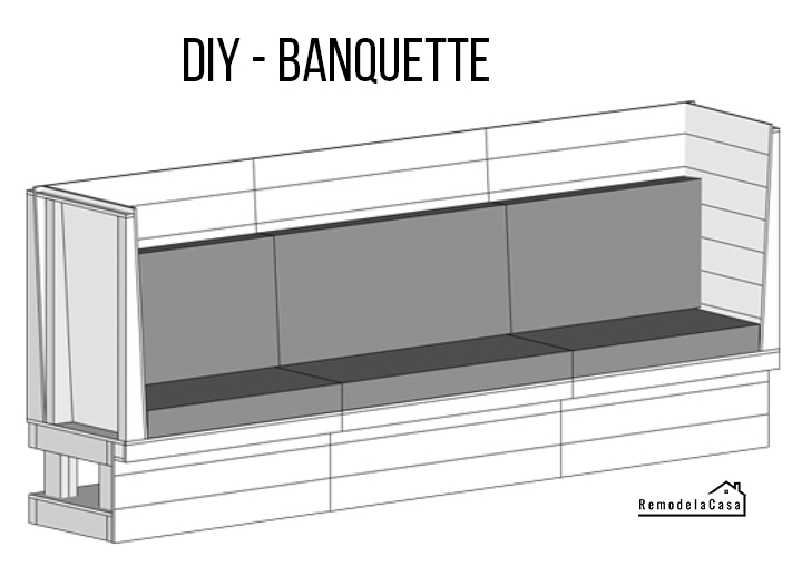 DIY Banquette Bench with Storage Remodelando la Casa