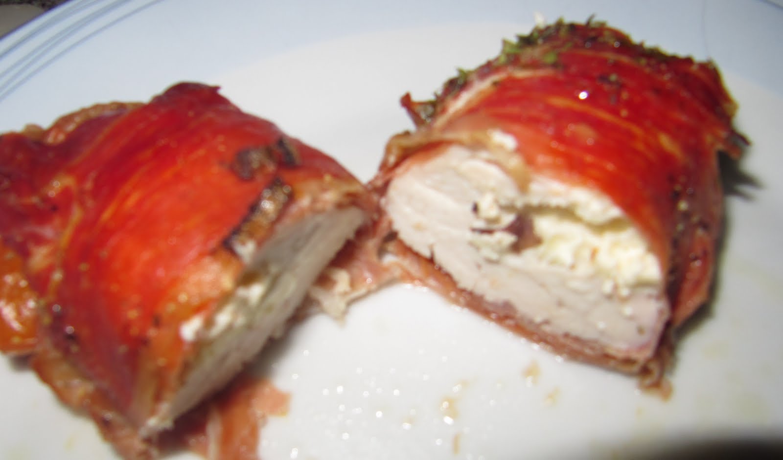 Alex Cooks chicken with parma ham and feta cheese