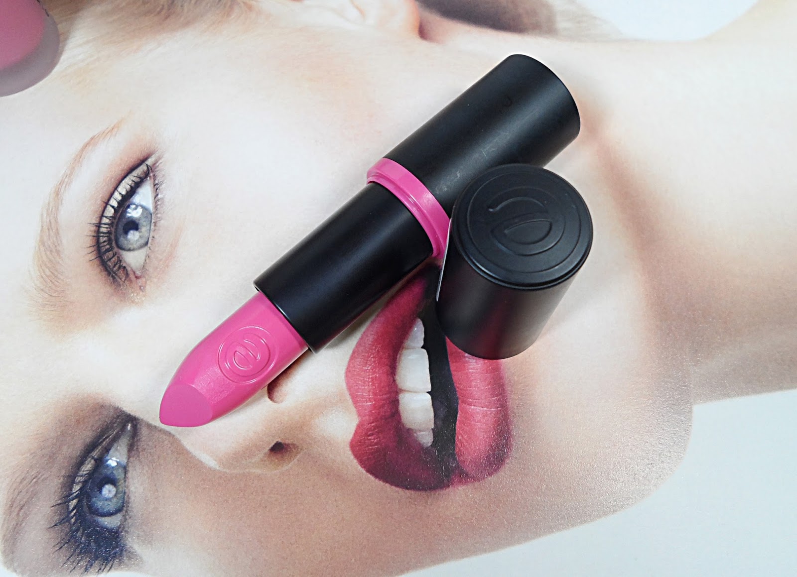 Essence Longlasting Lipstick `Poppy Pink` Review & Swatches