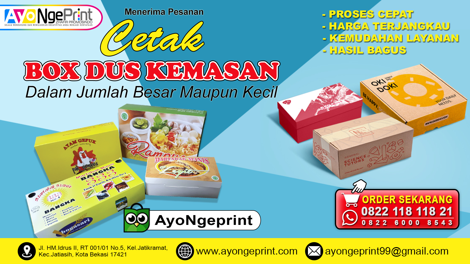 Cetak Box Makanan atau Dus Kemasan Murah di Tebet, Jakarta Cetak Box Makanan atau Dus Kemasan Murah di Tebet, Jakarta
