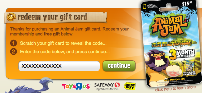 Once You Enter Your Card S Number Log In And Choose Gift