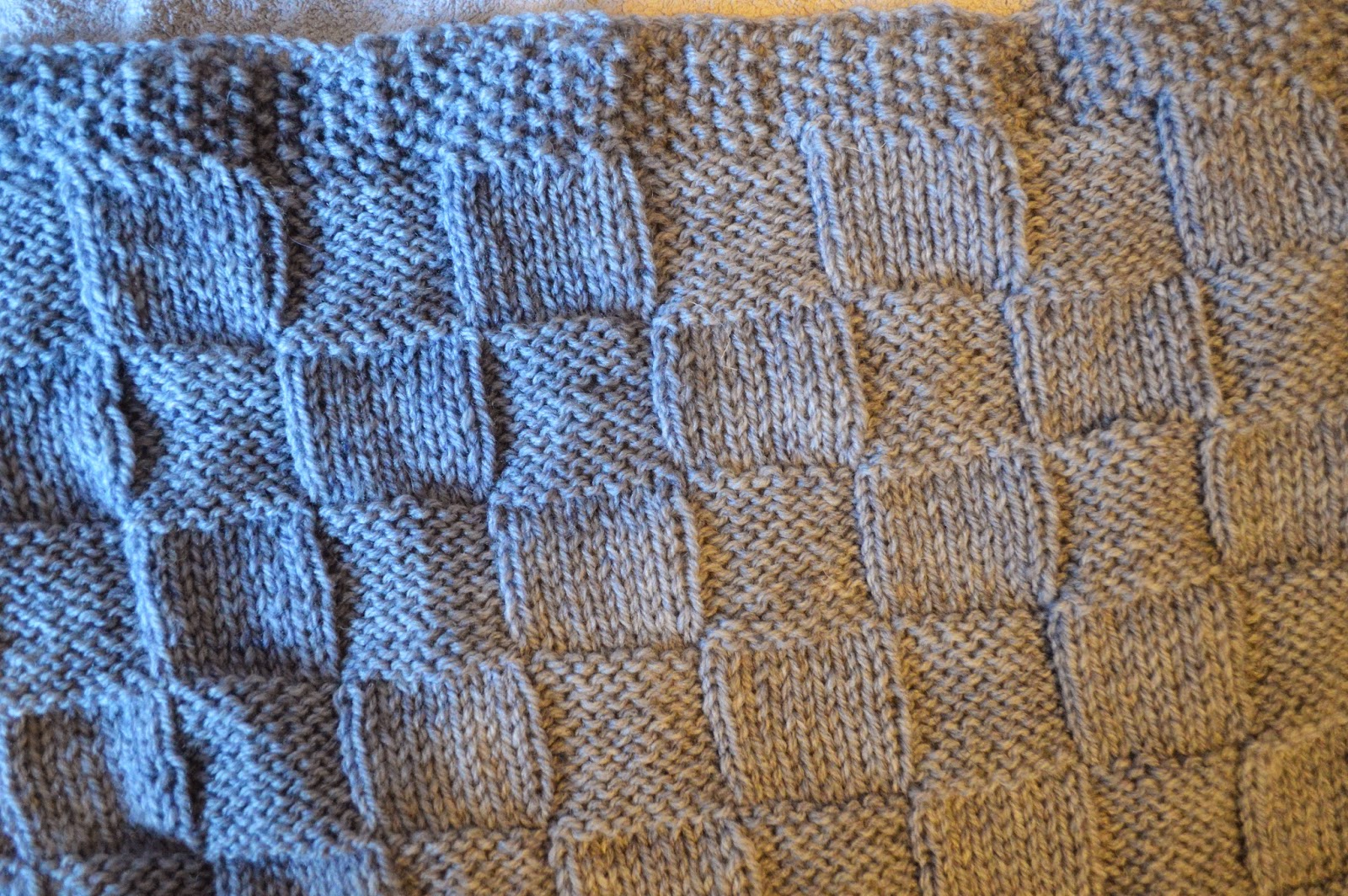 Pretty Little Pumpkin Grey Knitted Baby Blanket